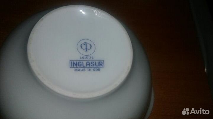 Сахарница Кольдиц и крышка от горчичницы.гдр