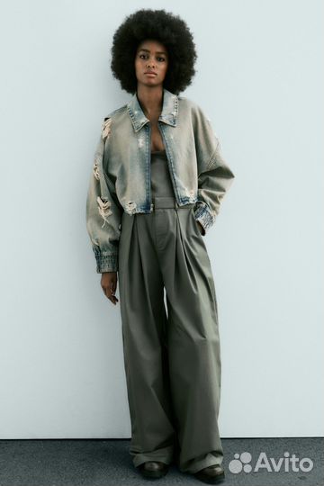 Джинсовая куртка Zara (2mood Lime Mango bnprt ASOS