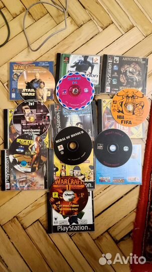 Sony PlayStation 1 scph-9002 раритет с дисками