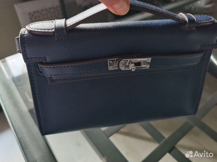 Сумка Hermes pochette натуральная кожа