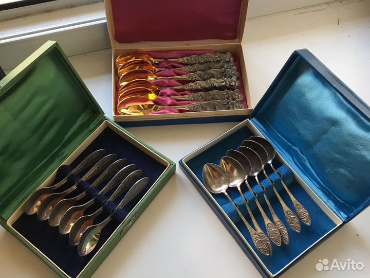 Набор чайных ложек СССР мельхиор