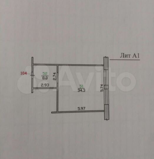 Свободного назначения, 42.3 м²