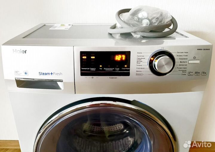 Узкая стиральная машинка Haier(с паром)