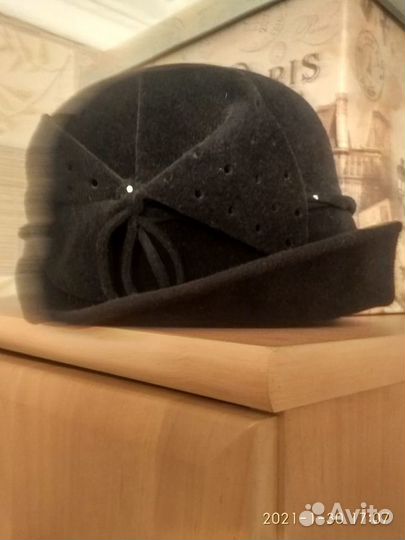 Шляпка натуральный фетр (кроличий пух)