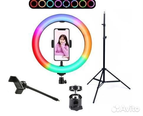 Кольцевая лампа RGB LED MJ 33, 33 см