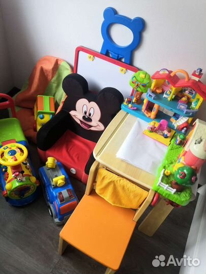 Паровозик, автомобиль, интерактивный домик, стол