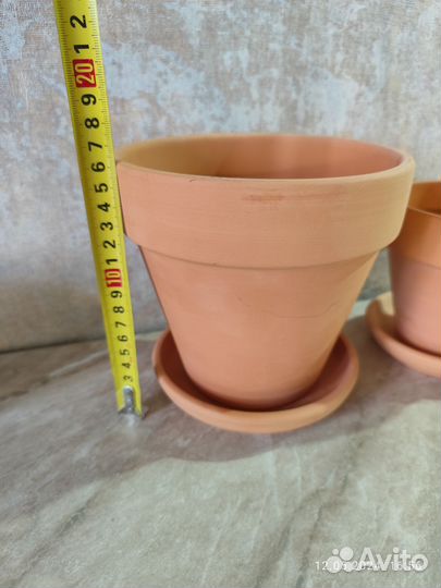 Керамические горшки с поддоном