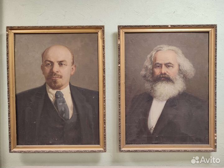 Портрет В. И. Ленина и К. Маркса