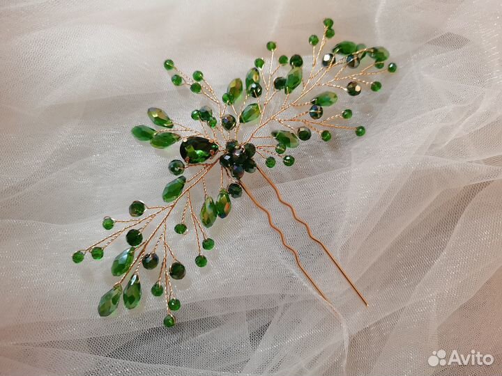 Заколка шпилька для волос ручной работы