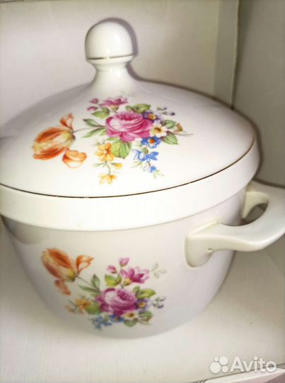Кастрюля супница фарфор