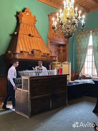 Барная стойка и стеллаж из нерж. стали (Аренда)