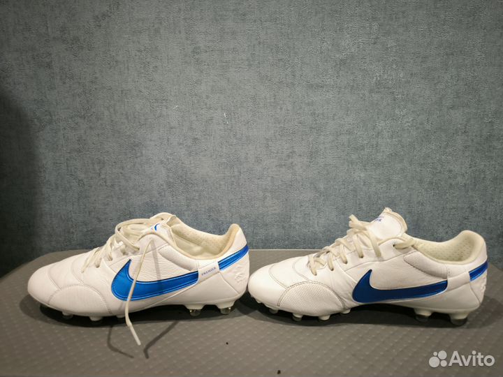 Бутсы футбольные Nike Premier 3 FG White/Blue