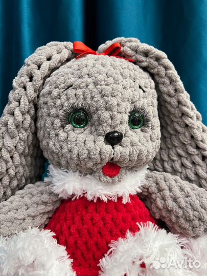 Мягкая вязаная игрушка зайка/кролик/олень/гном