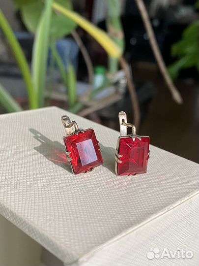 Серьги серебро 875 СССР