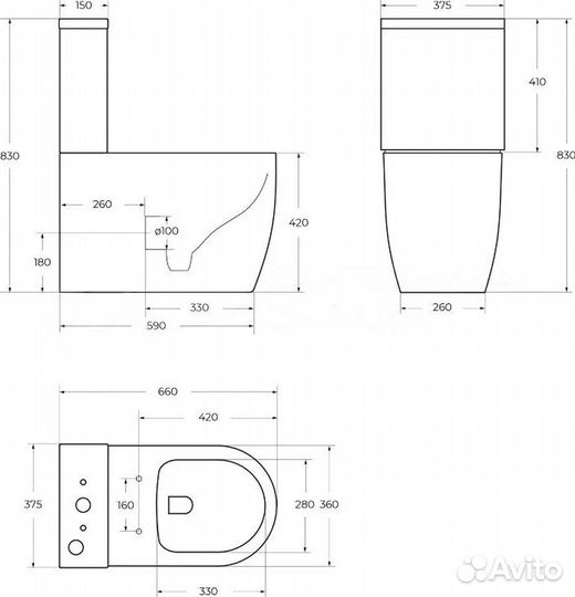 Унитаз BelBagno Marino BB105CPR