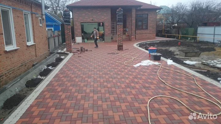 Укладка тротуарной плитки