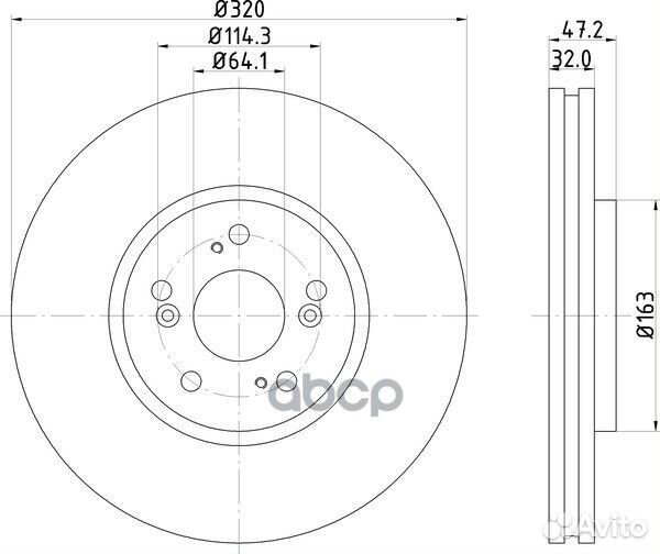 Диск тормозной перед ND8034K nisshinbo