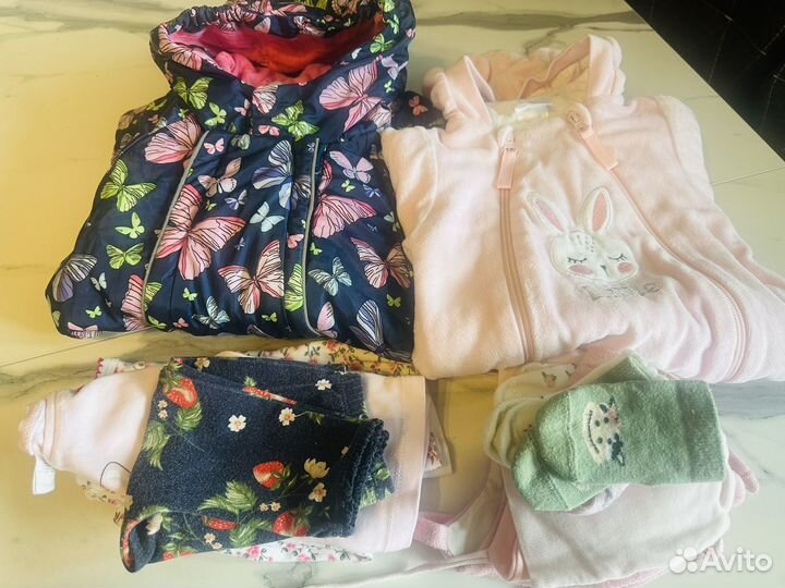Пакет фирм одежды для девочки 62-68 и 68-74(9 шт)