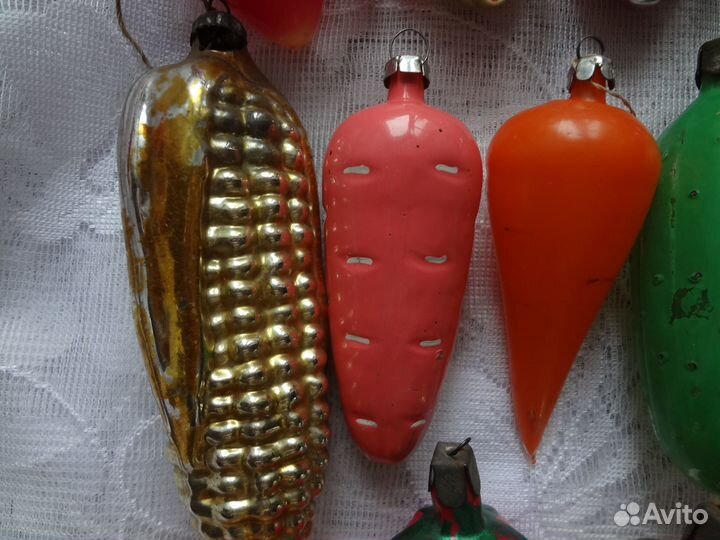 Елочные игрушки овощи, фрукты, ягоды