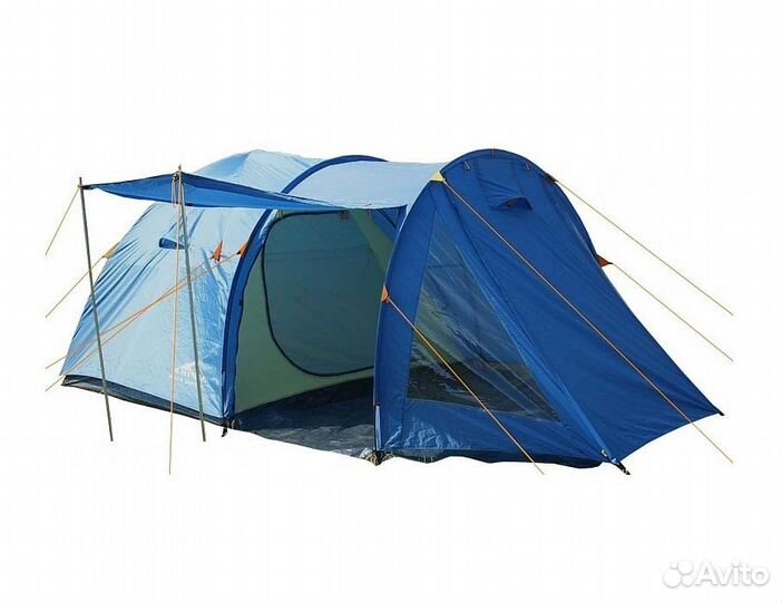 Высокая 4 местная палатка с тамбуром новая