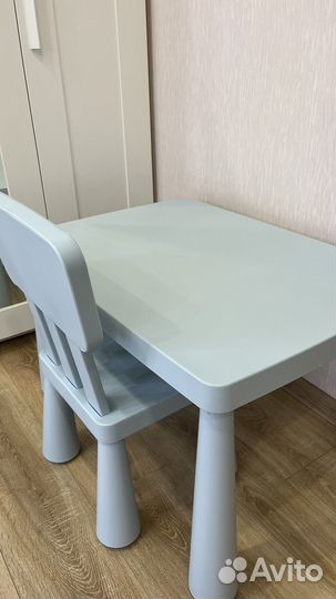 Детский стол и стул IKEA маммут