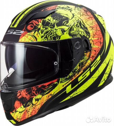 Мотошлем LS2 FF320 stream EVO throne оранж
