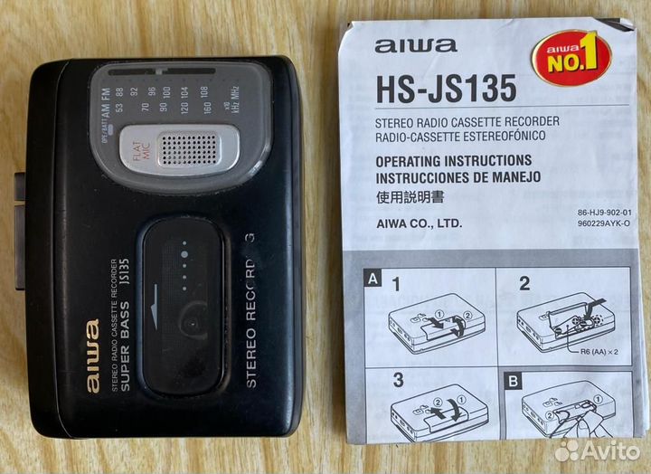 Кассетный аудиоплеер aiwa JS135, Japan