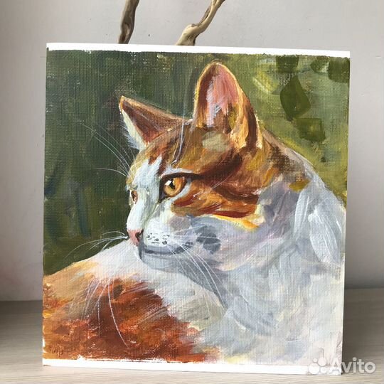 Рыжий кот Картина с котами акрилом