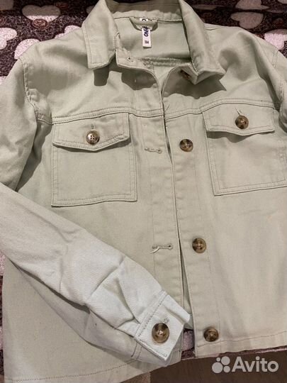 Джинсовый куртка-жакет и брюки-кюлоты