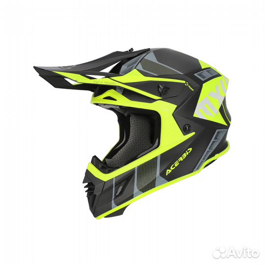 Новый Шлем Acerbis X-track 22-06 Black/Fluo-Yellow