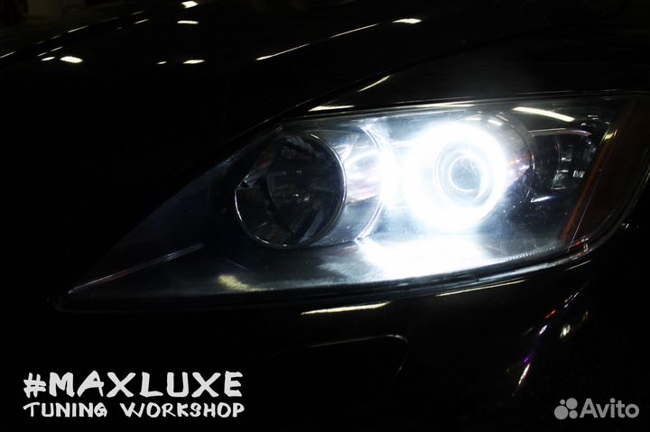 Mazda cx7 Биксеноновые линзы Hella 3R+ рамка