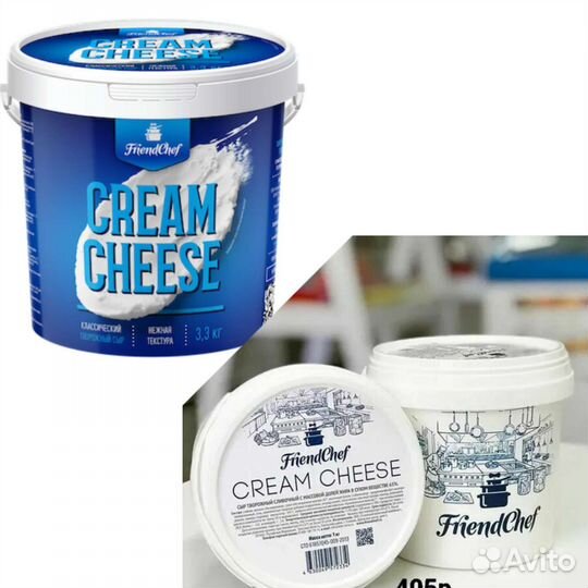 Масло сливочное, сыр творожный, сливки