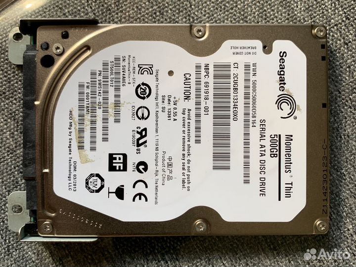 Жесткий диск для ноутбука seagate momentus thin 50