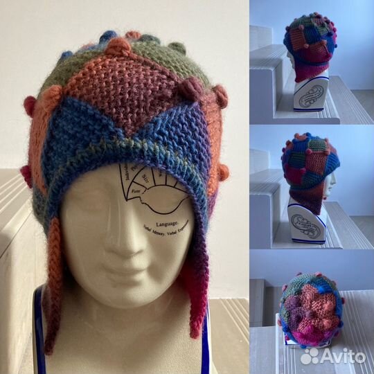 Дизайнерская вязаная шапка