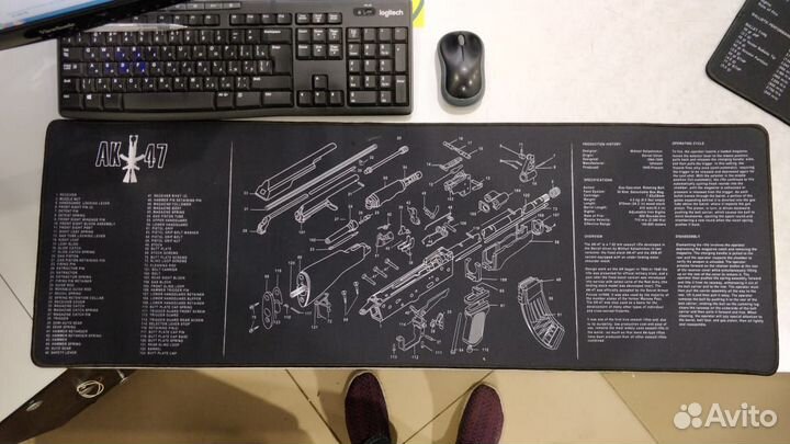 Игровой коврик для мыши AK47-AR15