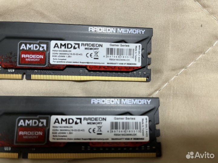 Оперативная память DDR4 16gb AMD