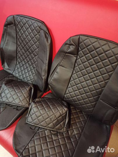 Чехлы на daewoo nexia с 2008г ромб экокожа