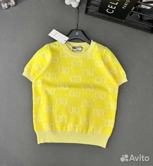 Вязаная футболка gucci