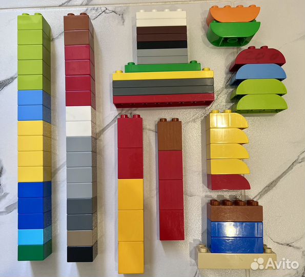 Детали Lego Duplo россыпью поштучно кубики