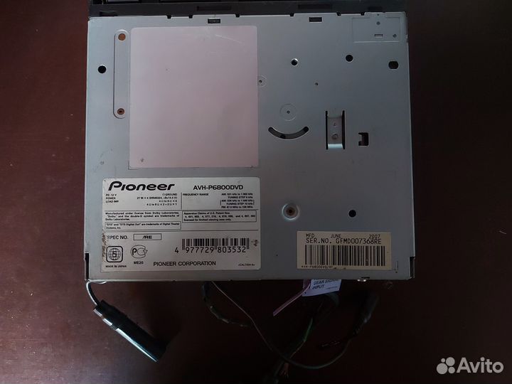 Магнитола pioneer avh P6800DVD, ToyotaCamry2007v40