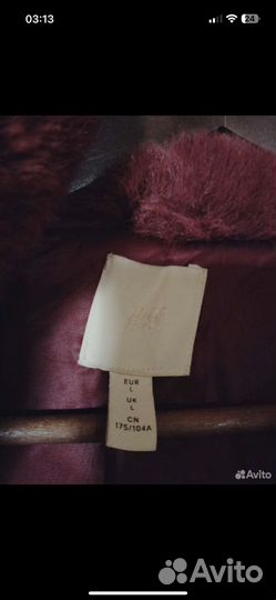 Искусственная шуба hm красная