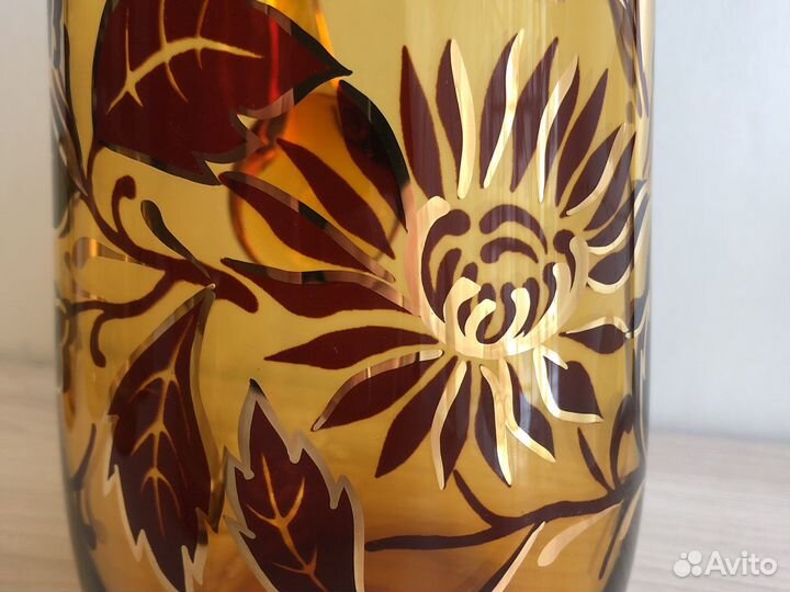 Набор кувшин и 6 стаканов Богемия чсср СССР