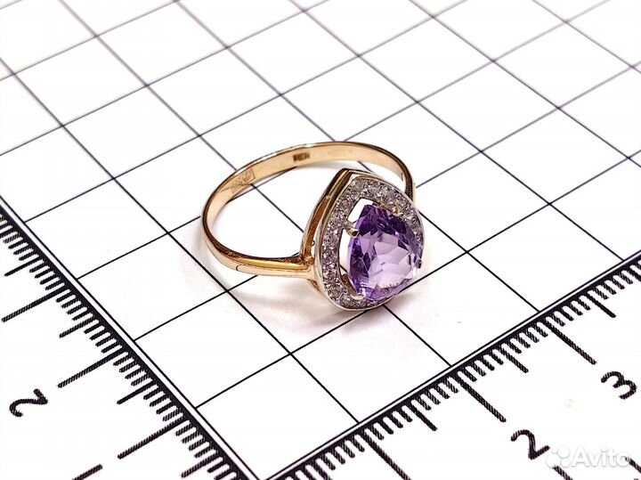 Кольцо золотое 18,5 р (Долгополова)