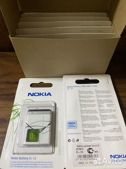 Аккумулятор nokia bl-5c, bp-5m, bl-5b оригинал