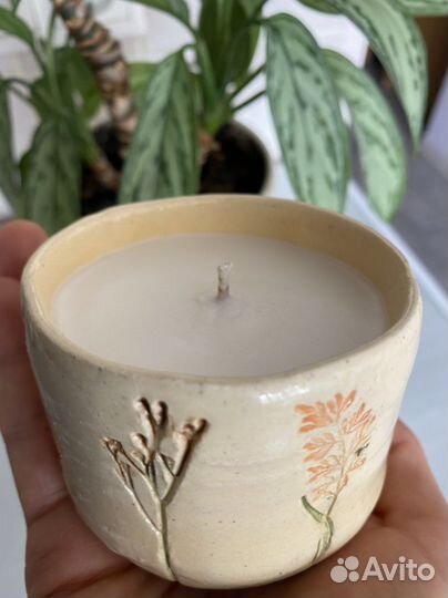 Массажная арома свеча «Ботаника» в керамике