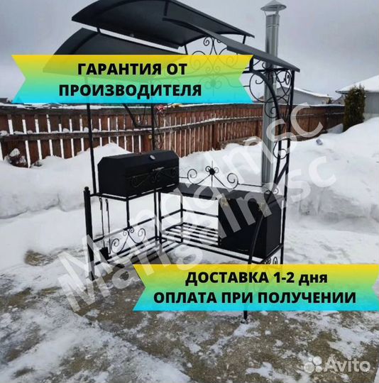 Мангал с крышей