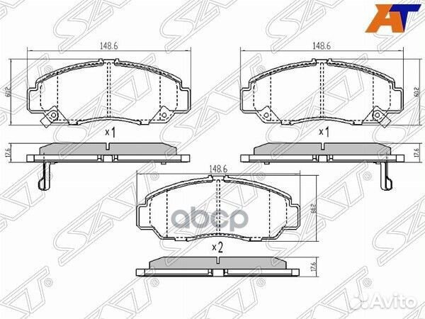 Колодки тормозные перед honda accord CU 08-13 S