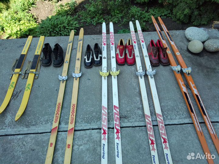 Лыжи беговые с ботинками СССР