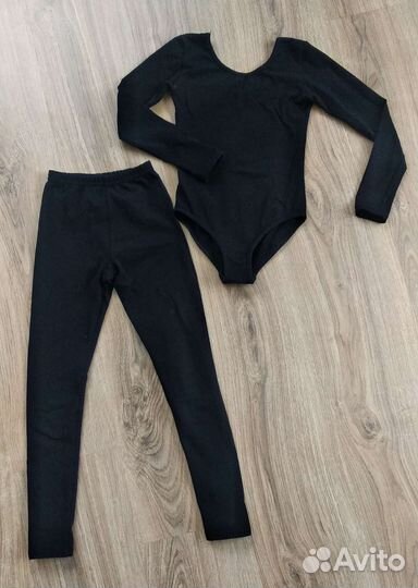 Гимнастический купальник и лосины для хореографии