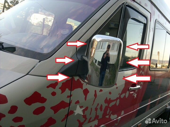 Накладки на зеркала Mercedes Sprinter 1996-2005